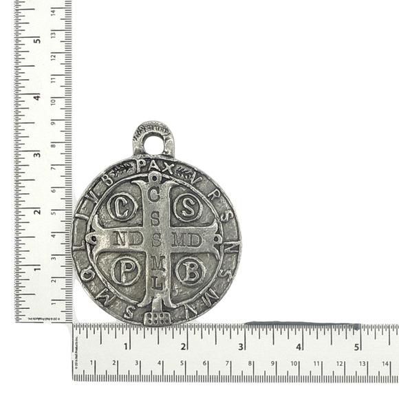 MY SAINT MY HERO House Blessing Medallion Saint Benedict Round - Picture 7 of 7